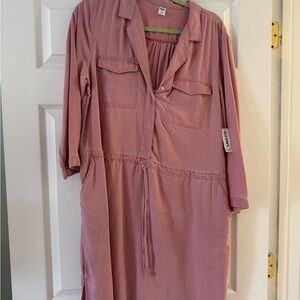 Old Navy Pink Polo Collar Sundress
